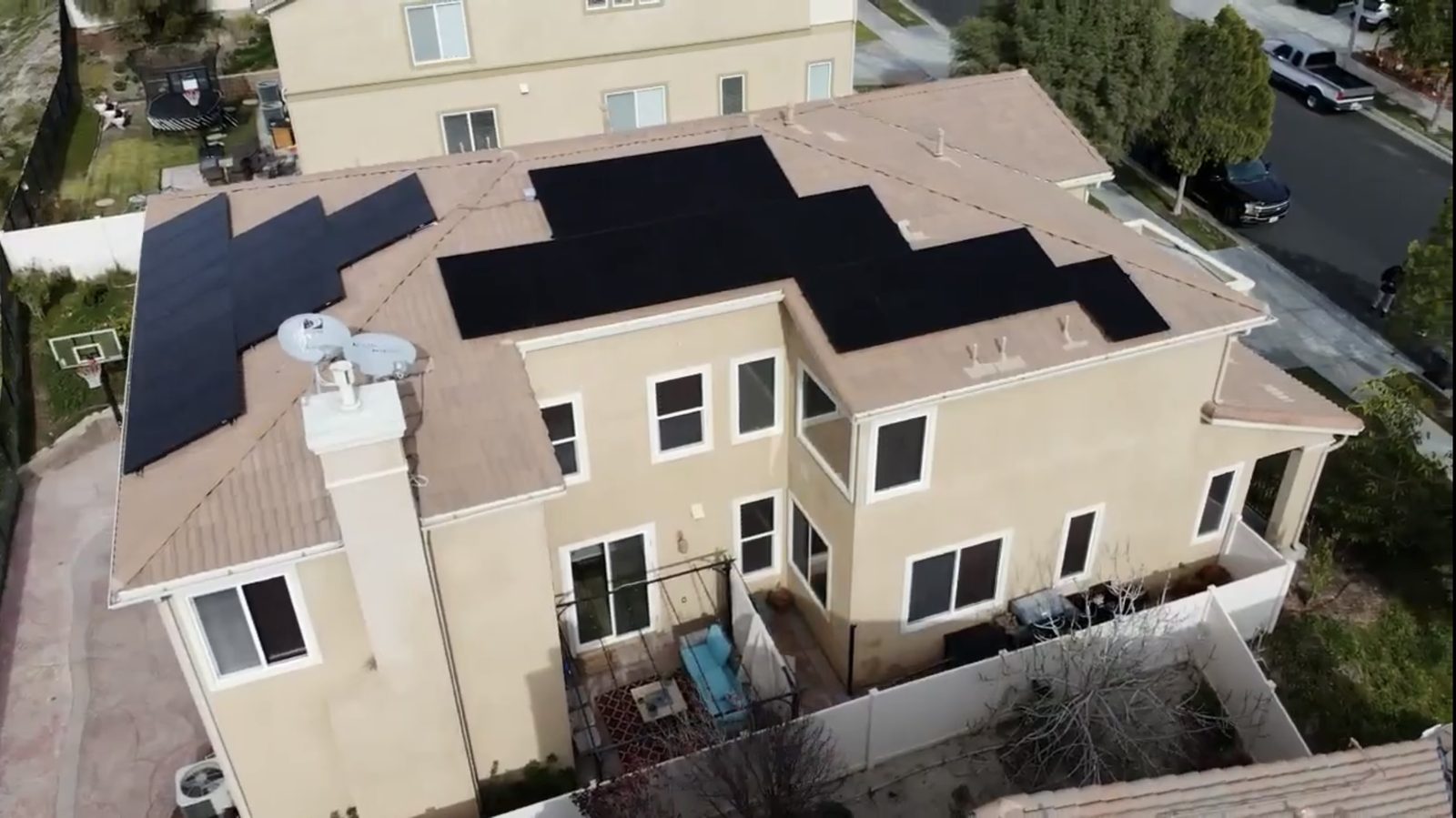 Residential solar panel install